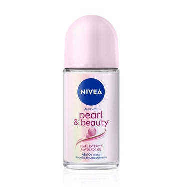Nivea Women Deodorant Roll On, Pearl & Beauty Radiance For Eventoned Smooth & Beautiful Underarms, 50ml&NIVEA Deodorant Roll On, Pearl & Beauty For Women 50ml